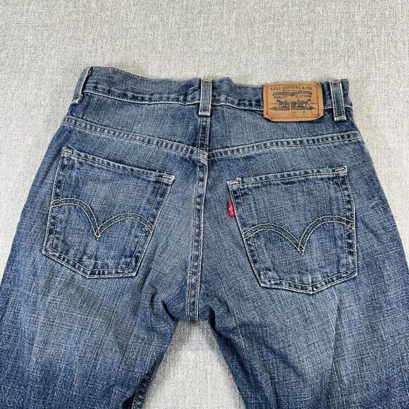 Levis 511 Jeans Boys Size 14 Regular 27x27 Blue Skinny Denim Dark Wash - Picture 5 of 9